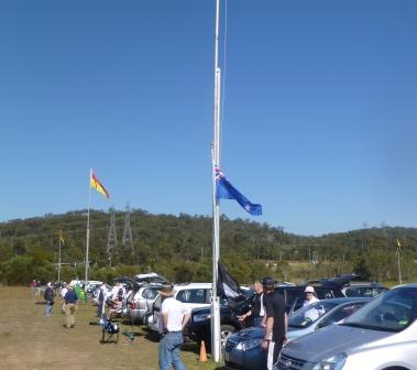 flags flying